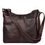 Jack Georges VOYAGER FLAP POCKET HOBO BAG, BROWN (7614)