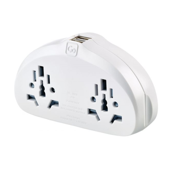 GO TRAVEL WORLD - EU ADAPTOR DUO + USB