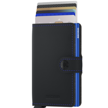 SECRID MINIWALLET MATTE BLACK & BLUE