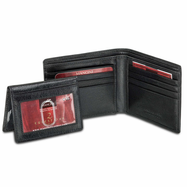 MANCINI MEN'S BILLFOLD WITH REMOVABLE PASSCASE (52954) BLACK