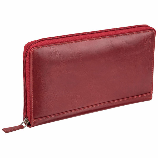 MANCINI CASABLANCA LEATHER ZIP AROUND TRAVEL WALLET (8700945)