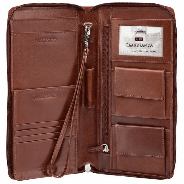 CASABLANCA LEATHER ZIP AROUND TRAVEL WALLET (8700945) - Urban Traveller