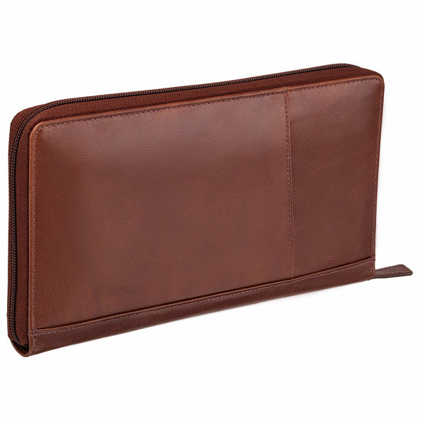 MANCINI CASABLANCA LEATHER ZIP AROUND TRAVEL WALLET (8700945)