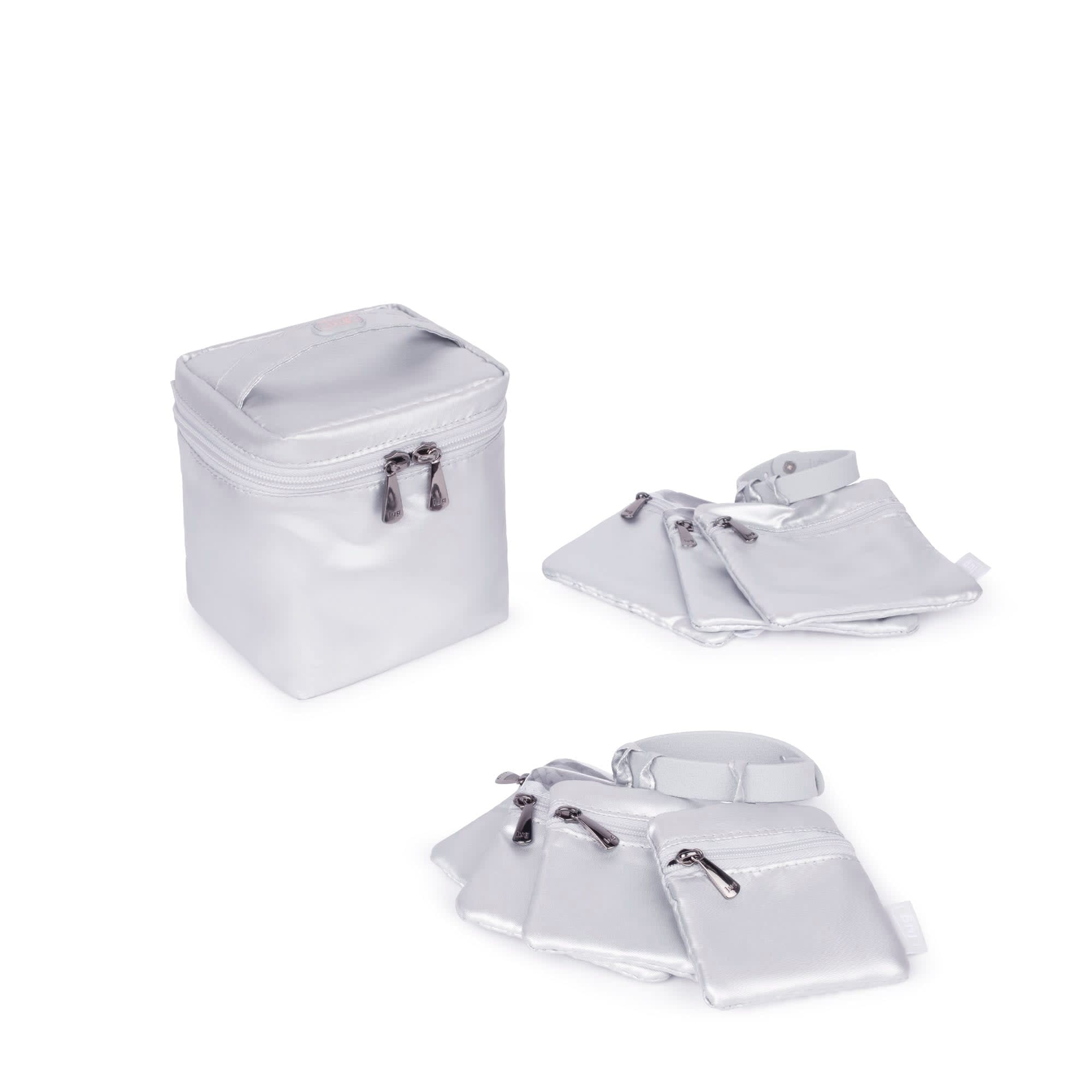 LUG Jewelry Box Organizer Metallic Silver