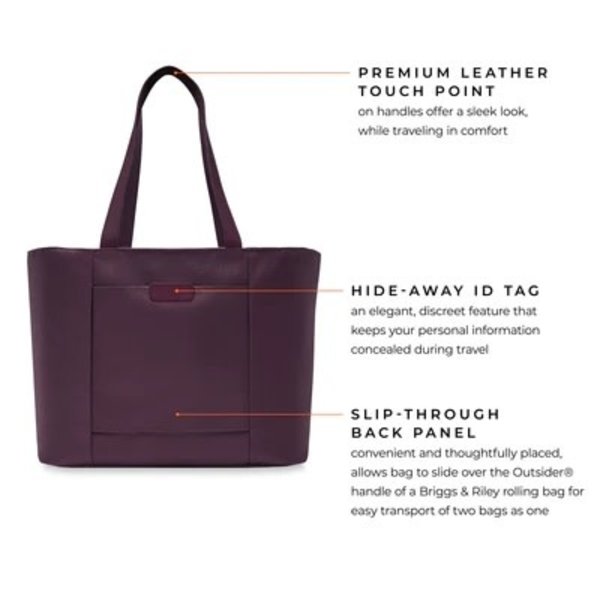 BRIGGS & RILEY BASELINE TRAVELER TOTE (BL255-64) PLUM