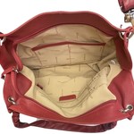 DEREK ALEXANDER LARGE LEATHER BUCKET BAG (CP-8800) RED