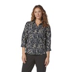 ROYAL ROBBINS WOMEN'S EXPEDITION II 3/4 SLEEVE, NAVY MIRAMAR PRINT (Y322024-411)