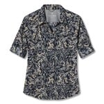 ROYAL ROBBINS WOMEN'S EXPEDITION II 3/4 SLEEVE, NAVY MIRAMAR PRINT (Y322024-411)