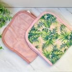 ERASE YOUR FACE REUSABLE CLOTH 2PACK PALM LEAVES