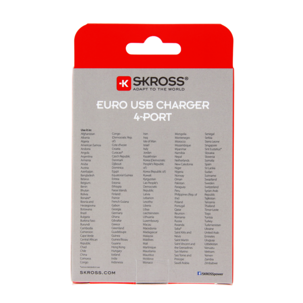 SKROSS EURO USB CHARGER 4 PORT (2.800101)