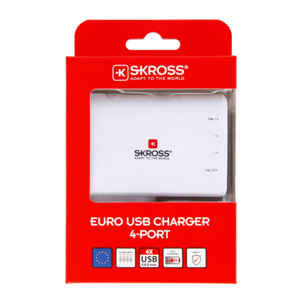 SKROSS EURO USB CHARGER 4 PORT (2.800101)