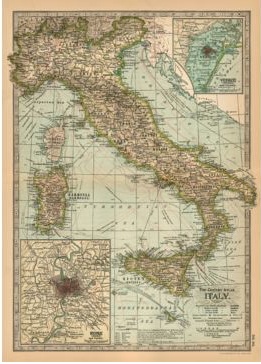 Poster Italy Map