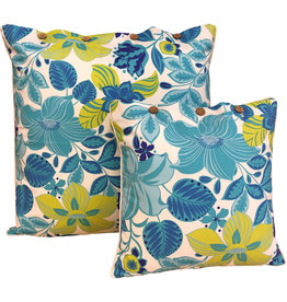 Craft Studio Cushion Cover - Hibiscus Turquoise