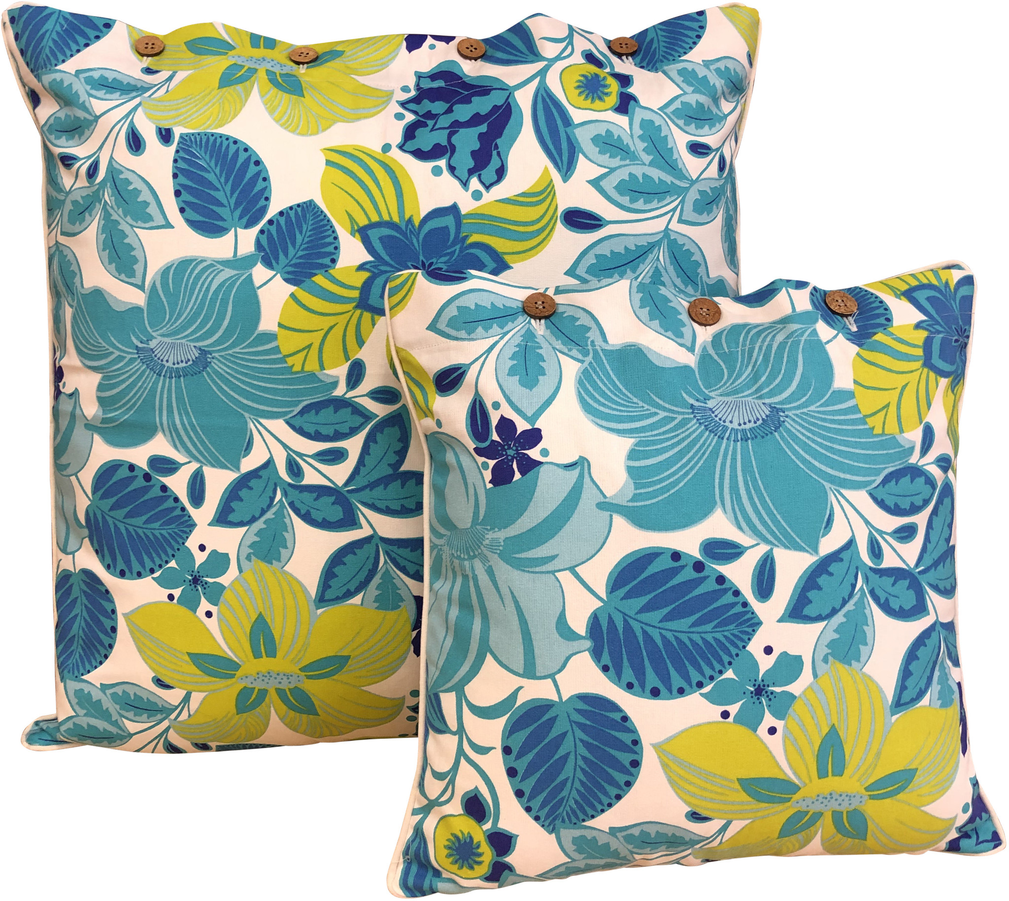 Hibiscus Turquoise Cushion Cover Gecko Interiors