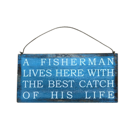 Badgers Workshop Wooden Sign - Fisherman