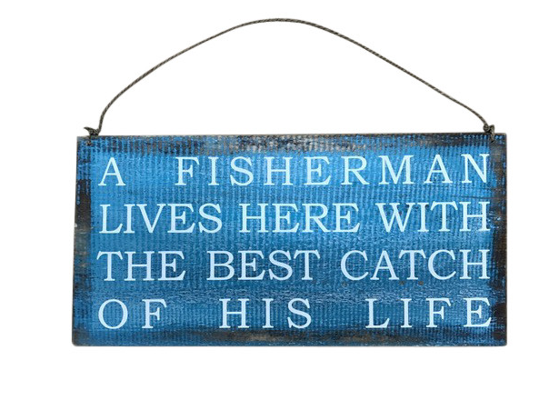 Badgers Workshop Wooden Sign - Fisherman