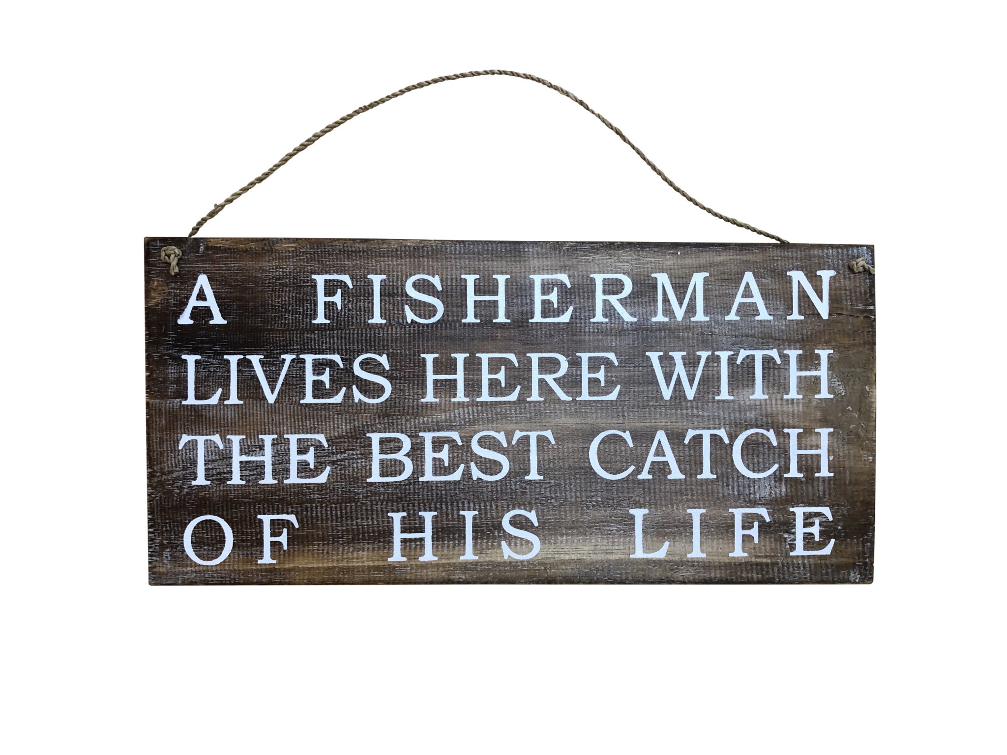 Badgers Workshop Wooden Sign - Fisherman