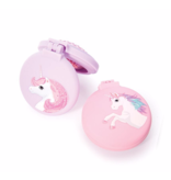 ISAlbi Compact Hairbrush & Mirror - Unicorn