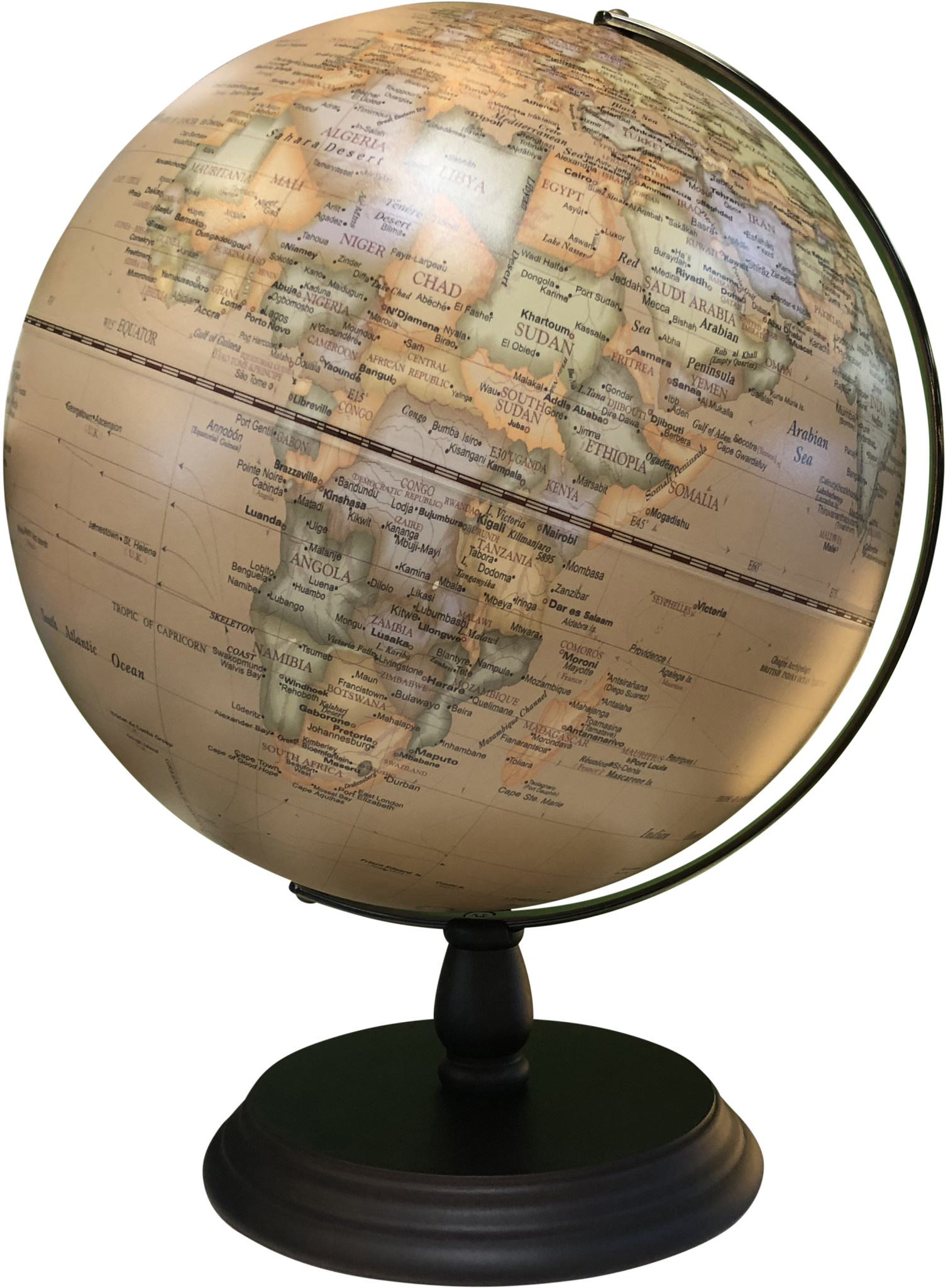 D'Netto Holdings Antique Globe - Wooden Stand.