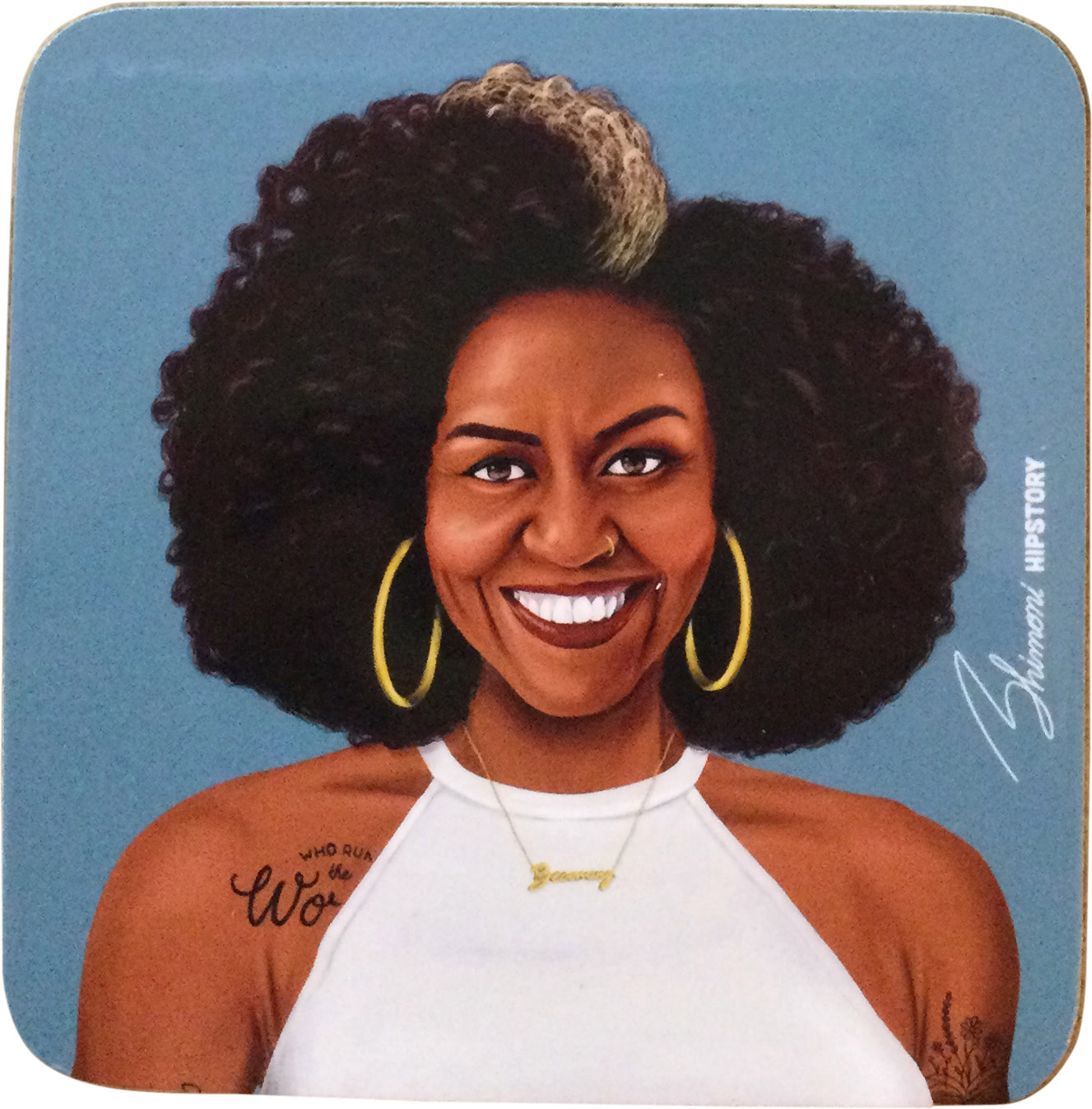 Hipstory Michelle Obama Coaster
