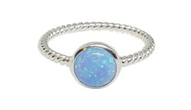 Opal and Sterling Silver Ring