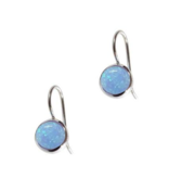 Sterling Silver Opal Drop Earrings