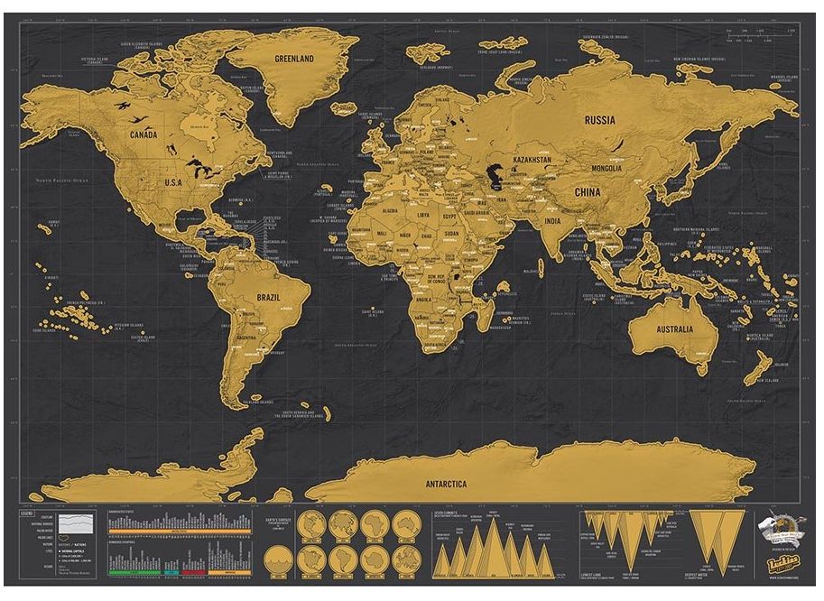 Scratch Map Deluxe, Scratch-Off Wall Maps
