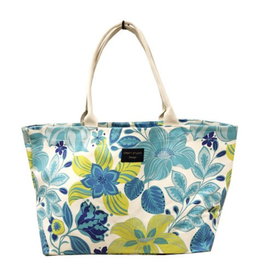 Craft Studio Large Beach Bag Hibiscus Turquoise