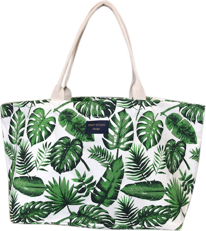 Craft Studio Large Beach Bag Palm Botanical
