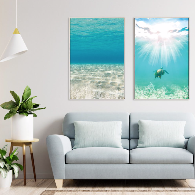 Framed Canvas - Ocean Floor