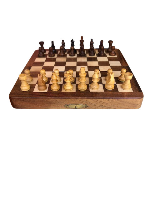 D'Netto Holdings Folding Chess Set - Brass Clip ( Small)