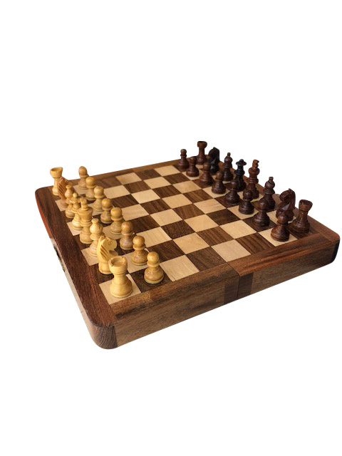 D'Netto Holdings Folding Chess Set - Brass Clip ( Small)