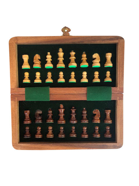 D'Netto Holdings Folding Chess Set - Brass Clip ( Small)