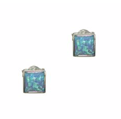 Opal and Sterling Silver Stud Earrings