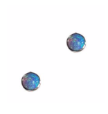 Opal and Sterling Silver Stud Earrings