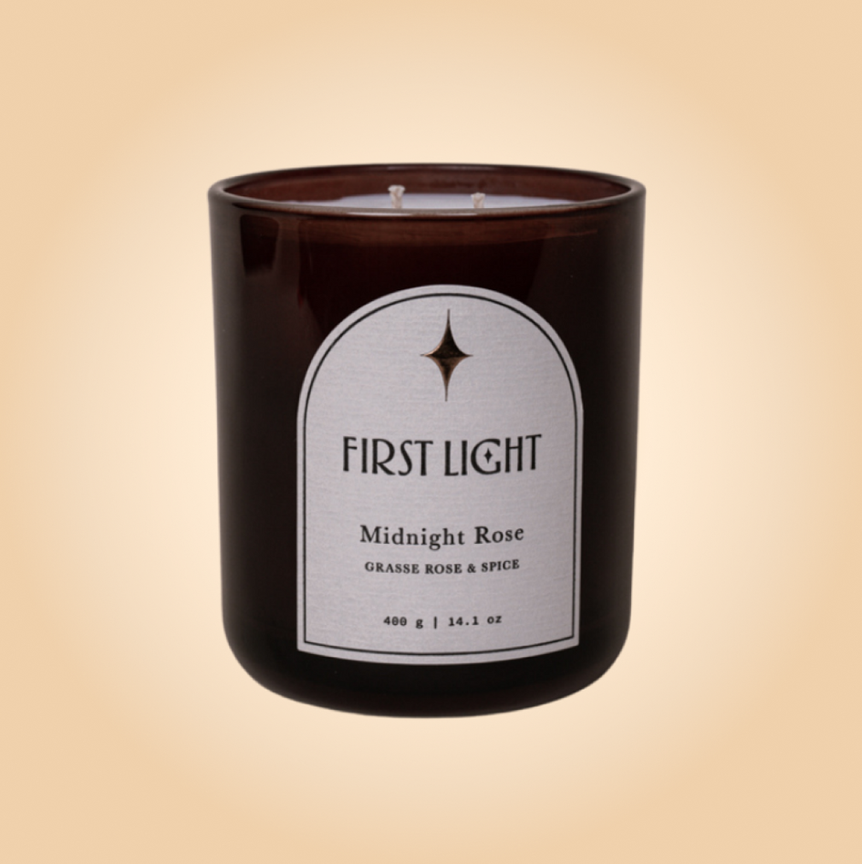 First Light Fragrances Midnight Rose Candle 400g