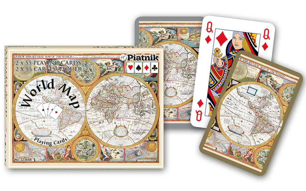 Playing Cards - World Map Double Deck