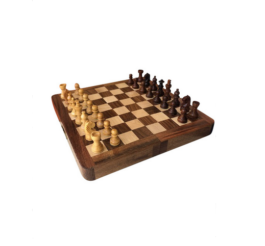 D'Netto Holdings Chess Set- Folding With Brass Clips (Medium)