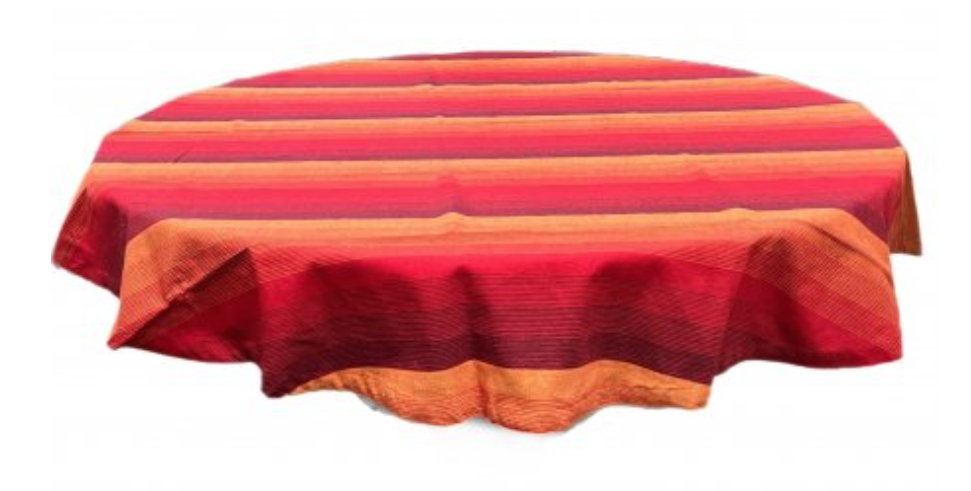 Craft Studio Round Tablecloth - Sangria Orange