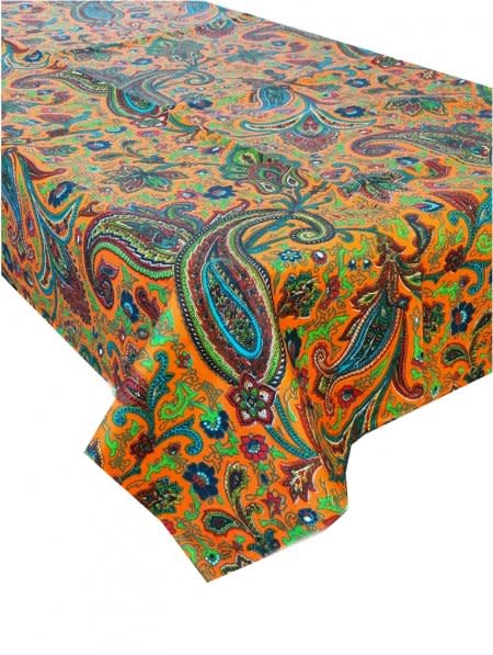 Craft Studio Tablecloth - Paisley Burnt Orange