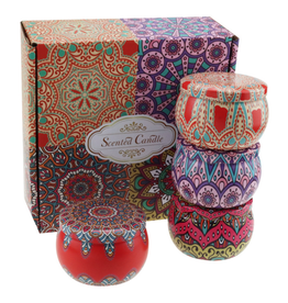 Yellow Rock Mosaic 4 Candle Gift Box