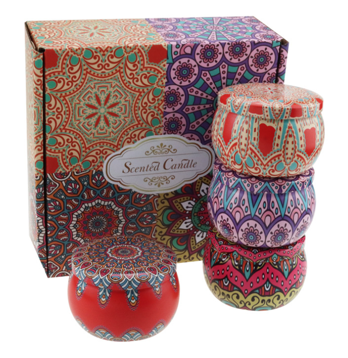 Yellow Rock Mosaic 4 Candle Gift Box