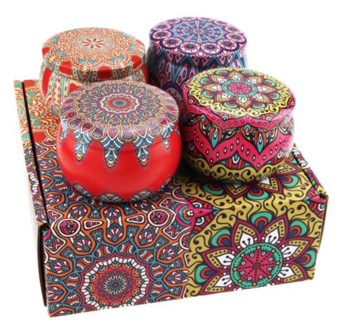 Yellow Rock Boho 4 Candle Gift Box
