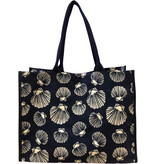 Craft Studio Small Beach Bag - Shell Print - Navy