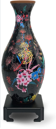 3D Puzzle Vase - Elegant Floral Print