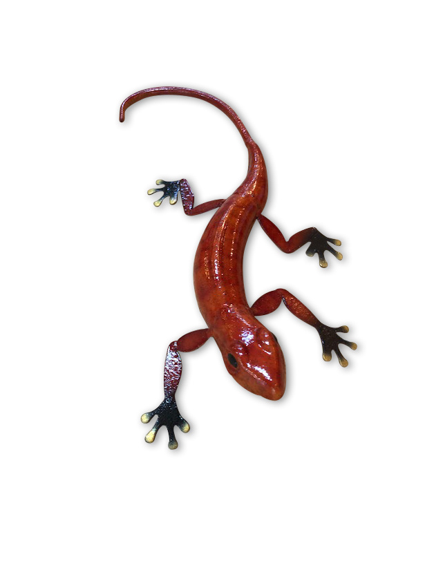 Red Metal Lizard - Small