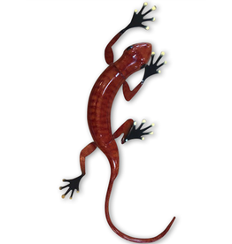 Solid Red Metal Lizard- Large