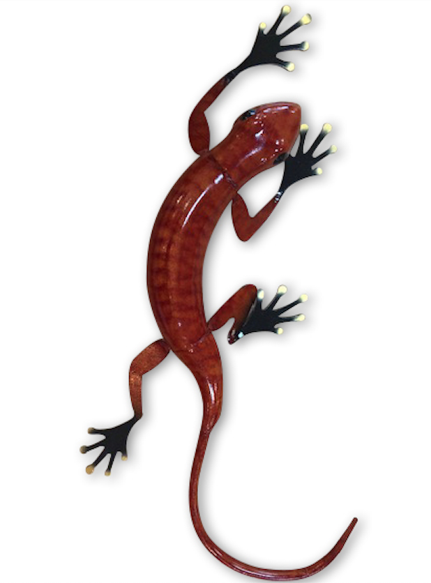 Red Metal Lizard - Large