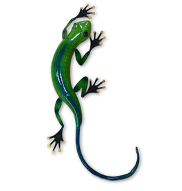 Solid Green Metal Lizard - Large