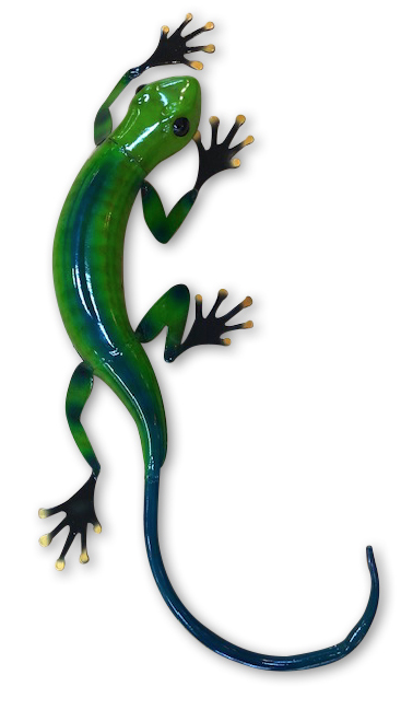 Green Metal Lizard - Large